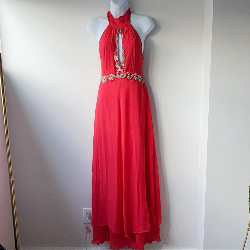 2 PC Karen Millen Silk England Long Evening Dress